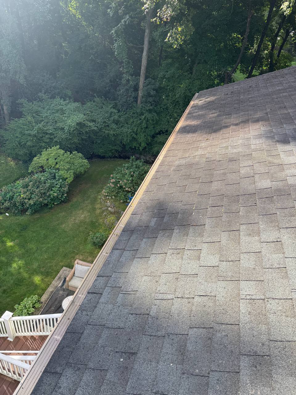 A cleared gutter run