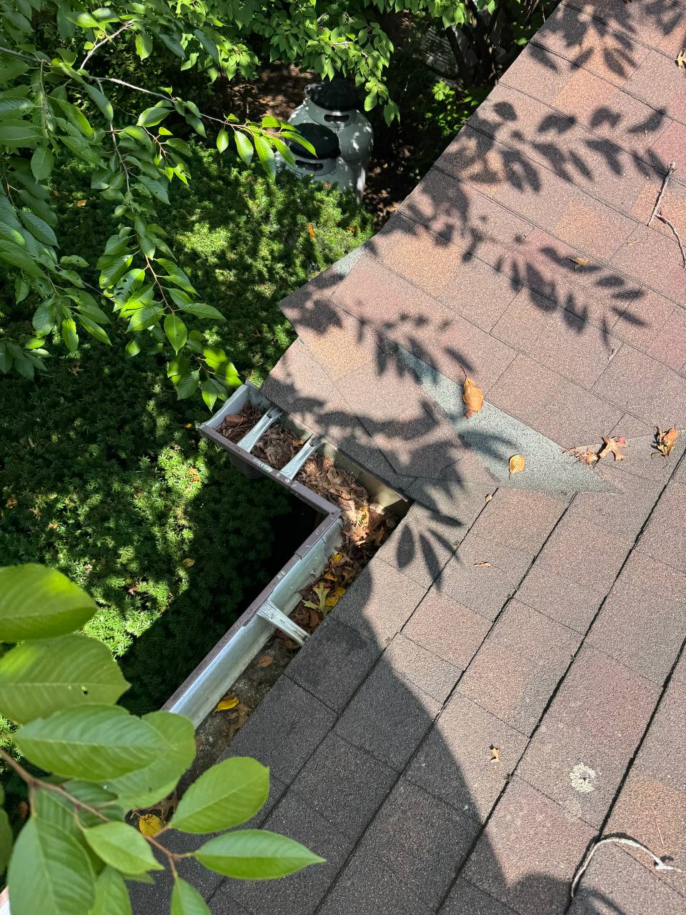 Roof corner before cleaning
